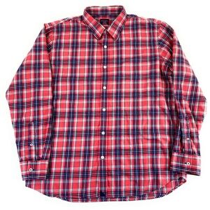 UNTUCKit Men's Red and Blue Checkered Shirt